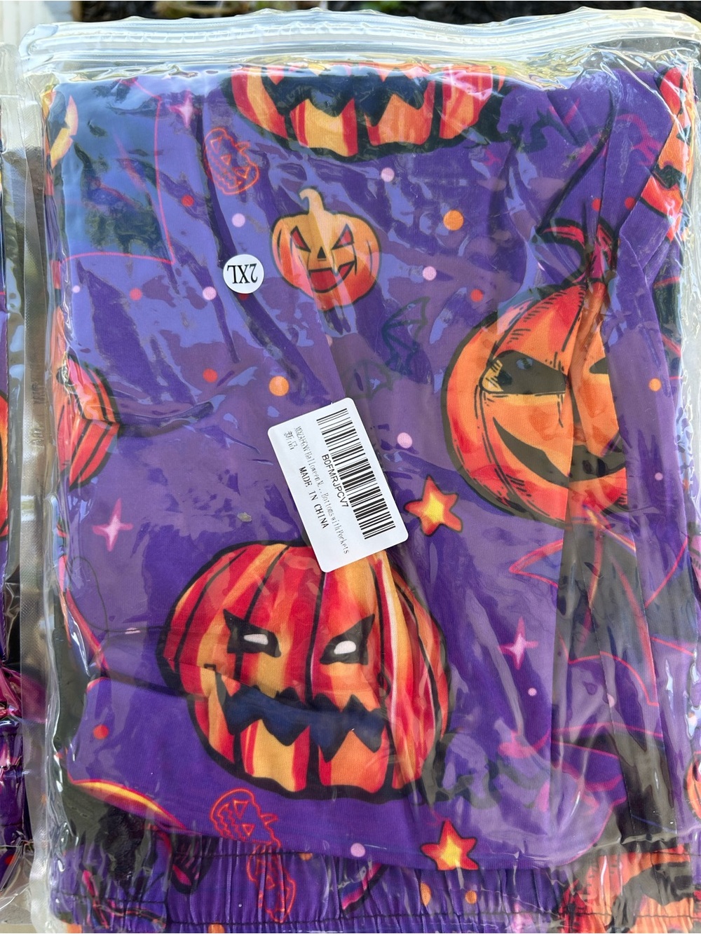 Halloween Pumpkin sleep pants  - Purple Orange